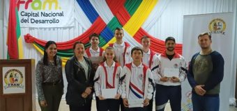 Entrega de aportes a los Frameños miembros de la Selección Paraguaya de Karate JKA